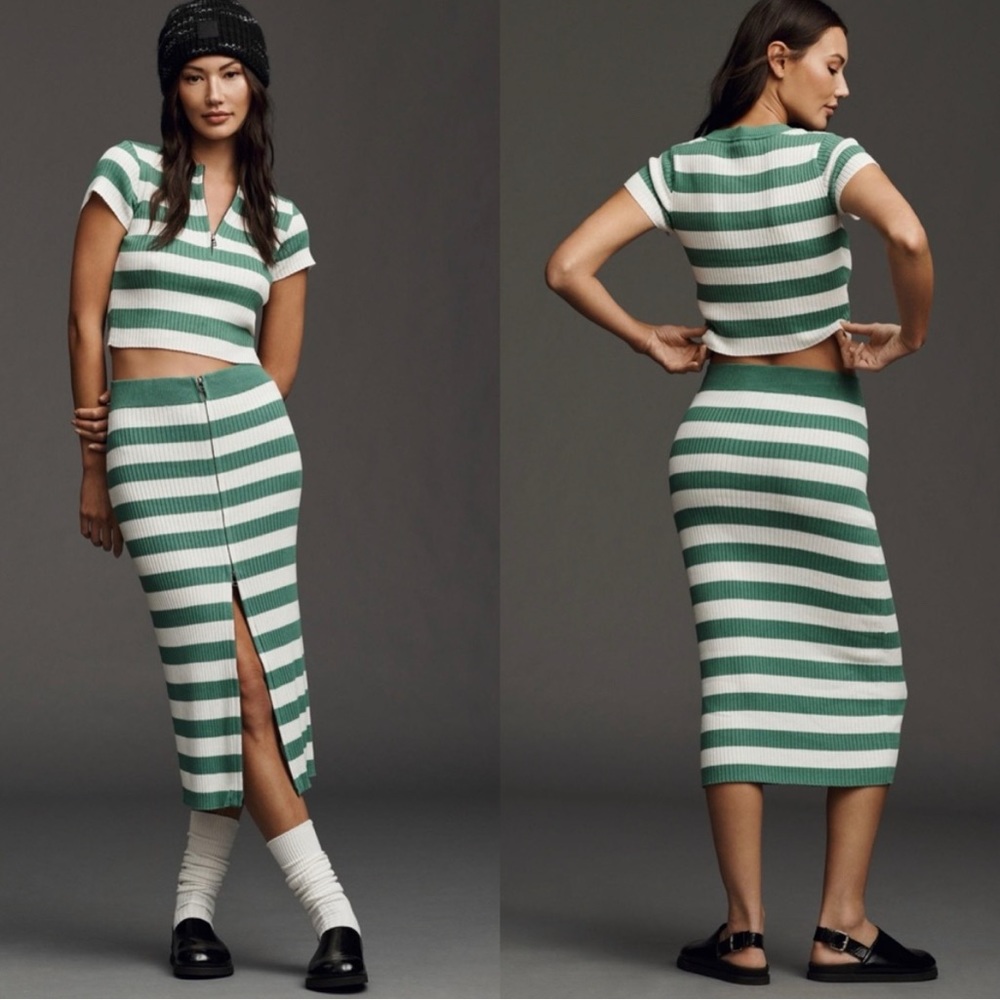 anthropologie striped set